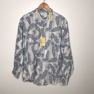 Roundtree & Yorke Caribbean striped tropical shirt